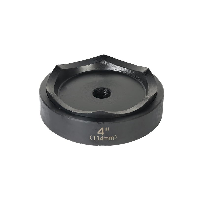 ZUVER 4" (114mm) Conduit Punch and Die Black Oxide Finish, Work with KO Tools Hydraulic Knockout Driver 3/4"-16UN Thread - Image 4
